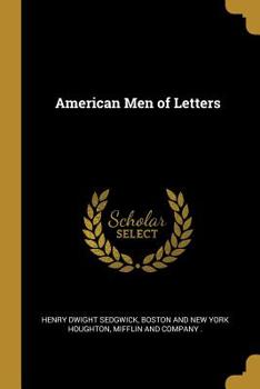 Paperback American Men of Letters Book