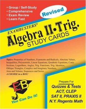 Cards Ace's Algebra 2-Trig Exambusters Study Cards Book