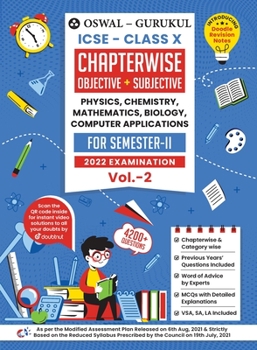 Paperback Oswal-Gurukul Chapterwise Objective + Subjective Vol II for Physics, Chemistry, Mathematics, Biology, Computer Applications: ICSE Class 10 for Semeste Book