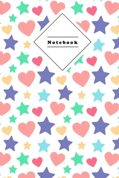 Notebook: Composition Notebook Dot Grid Graph| For School, Teacher, Students, Pupils | 120 Sheets Dot Grid Paper | Cute Heart and Stars White Coverdesign
