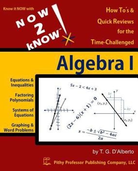 Paperback NOW 2 kNOW Algebra 1 Book