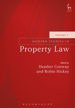 Hardcover Modern Studies in Property Law - Volume 9 Book