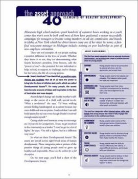 Paperback The Asset Approach: 40 Elements of Healthy Development (Pack of 20) Book