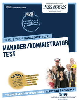 Paperback Manager/Administrator Test (C-3960): Passbooks Study Guidevolume 3960 Book