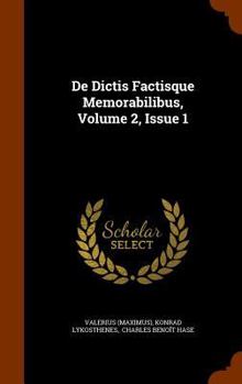 Hardcover de Dictis Factisque Memorabilibus, Volume 2, Issue 1 Book