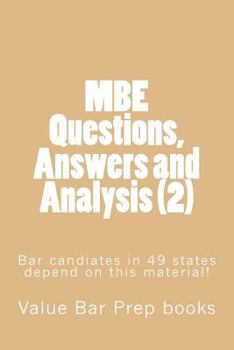 Paperback MBE Questions, Answers and Analysis (2): Bar candiates in 49 states depend on this material! Book