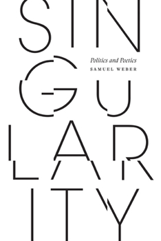 Paperback Singularity: Politics and Poetics Book