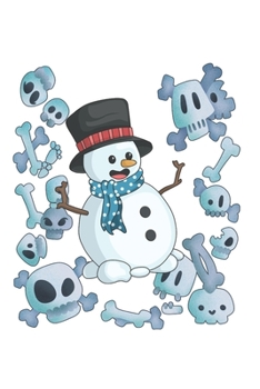 Paperback Christmas Snowman Skulls Bones Notebook: Graph Paper Journal 6x9 - 120 Pages Book