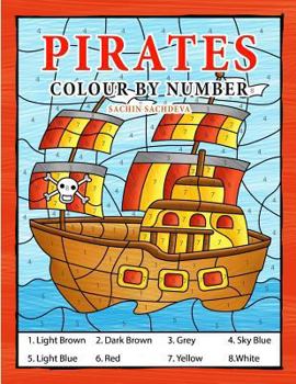 Paperback Pirates Colour By Number: Coloring Book for Kids Ages 4-8 Book