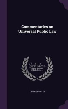 Hardcover Commentaries on Universal Public Law Book