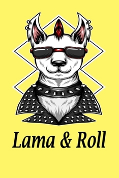 Paperback Lama And Roll: Journal, Notebook & Composition book - Large (6 x 9 inshes) - 120 Pages Book