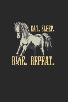 Eat Sleep Ride Repeat: Great writing booklet Dotgrid For horse lovers and unicorn lovers. Ideal notebook for school and everyday life.