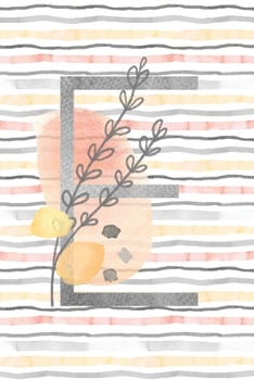 Paperback Food and Exercise Journal with Monogram Letter E: Daily Fitness Tracker for Women Book