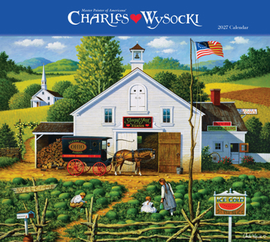 Carousel Worldwide Charles Wysocki Americana 2027 Large Wall Calendar – 16-Month Calendar, Classic Americana Artwork, Monthly Wall Calendar for Home or Office, 14? × 12?, Gift