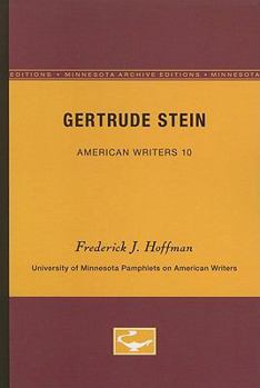 Paperback Gertrude Stein - American Writers 10: University of Minnesota Pamphlets on American Writers Book