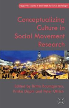Hardcover Conceptualizing Culture in Social Movement Research Book