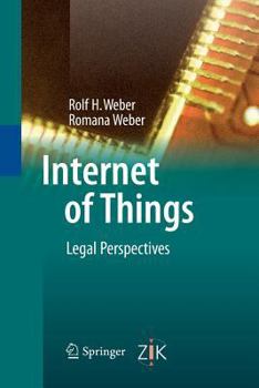 Paperback Internet of Things: Legal Perspectives Book