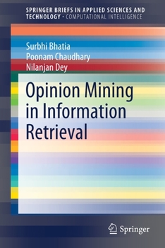 Paperback Opinion Mining in Information Retrieval Book