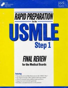 Paperback Rapid Preparation for the USMLE Step 1: Final Review for the Medical Boards Book