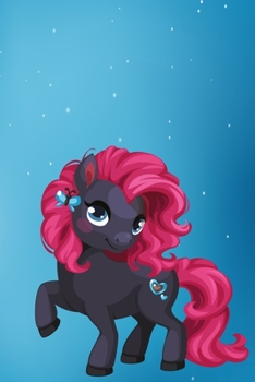 Star Pony Notebook: Notebook graph paper 120 pages 6x9 perfect as math book, sketchbook, workbook and diary Pony with butterfly