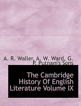 Hardcover The Cambridge History of English Literature Volume IX Book