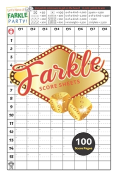 Farkle Score Sheets: V.4 Elegant design Farkle Score Pads 100 pages for Farkle Classic Dice Game Nice Obvious Text Small size 6*9 inch (Gift)