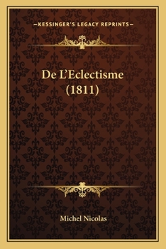 Paperback De L'Eclectisme (1811) [French] Book