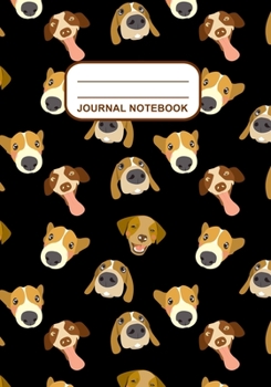Journal Notebook: Journal, Notebook, Or Diary  | Dogs Pattern Cover Design | 120 Blank Lined Pages | 7" X 10" | Matte Finished Soft Cover
