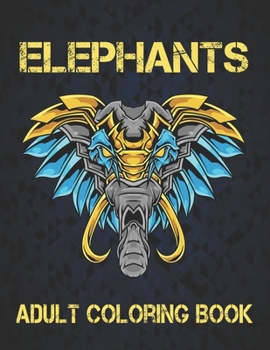 Paperback Adult Coloring Book Elephants: 50 One Sided Elephant Designs Coloring Book Elephants Stress Relieving100 Page Elephants Coloring Book for Stress Reli Book