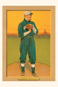 Paperback Vintage Journal Early Baseball Card, Walter Johnson Book