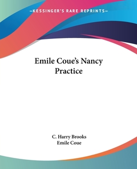 Paperback Emile Coue's Nancy Practice Book