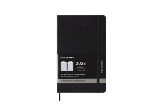 Calendar Moleskine 2023 Professional Vertical Weekly Planner, 12m, Large, Black, Hard Cover (5 X 8.25) Book