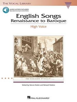 English Songs: Renaissance to Baroque - High Voice (Book/CD): The Vocal Library