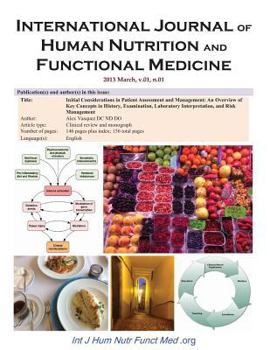 Paperback International Journal of Human Nutrition and Functional Medicine: 2013 March Book