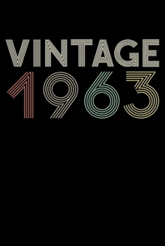 Paperback Vintage 1963 Notebook 57th Birthday Gift: Lined Notebook / Journal Gift, 120 Pages, 6x9, Soft Cover, Matte Finish Book