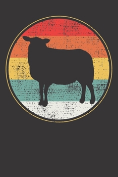 Paperback Notebook: Sheep Farm Farmer Retro Gift Dot Grid 6x9 120 Pages Book