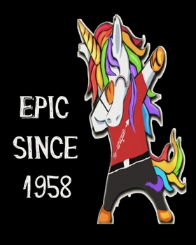 Paperback Epic Since 1958: Dabbing Unicorn Boy Man 2020 Monthly Planner Dated Journal 8 x 10 110 pages Book