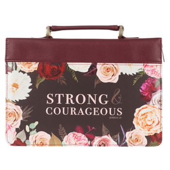 Misc. Bible Cover Lg Strong & Courageous Joshua 1:9 Book