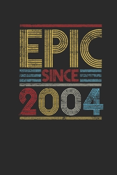 Paperback Epic Since 2004: Graph Paper Notebook (6" x 9" - 120 pages) Birthday Themed Notebook for Daily Journal, Diary, and Gift Book