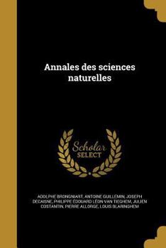 Paperback Annales des sciences naturelles [French] Book