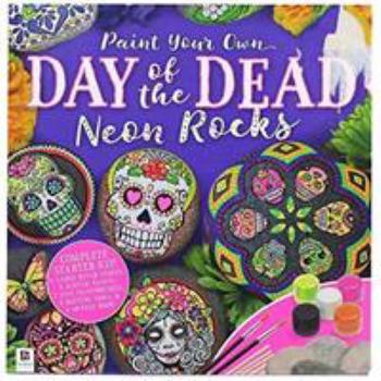Paperback Day of the Dead Neon Painted Rocks (tuck box) Book