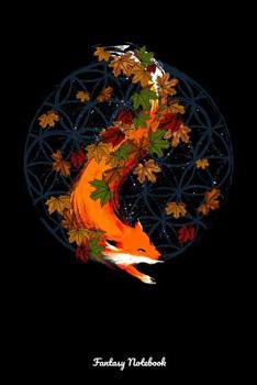 Fantasy Notebook: Watercolor Fox Flower Of Life Notebook