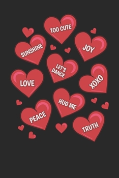 Notebook Journal: Hearts Valentines Day 6x9 Dot Grid 120 Pages
