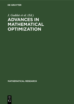 Hardcover Advances in Mathematical Optimization Book