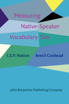 Hardcover Measuring Native-Speaker Vocabulary Size Book