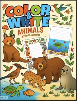 Paperback Color & Write: Animals of North America Book