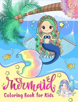 Paperback Mermaid Coloring Book for Kids: 60 Gorgeous Coloring Pages of Cute Mermaids With Ancient Egypt Pyramids. Fun Coloring Activity for Young Girls and Boy Book