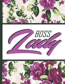 Paperback Best Mom Ever: Boss Lady Beautiful Purple Foral Blossom Pattern Composition Notebook College Students Wide Ruled Line Paper 8.5x11 In Book