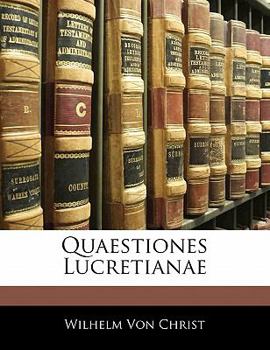 Paperback Quaestiones Lucretianae [Latin] Book