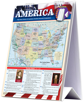 Spiral-bound America - History Easel Book: A Quickstudy Reference Tool with a Us Map, History Timeline, Us Constitution, Presidents & Declaration of Independence Book
